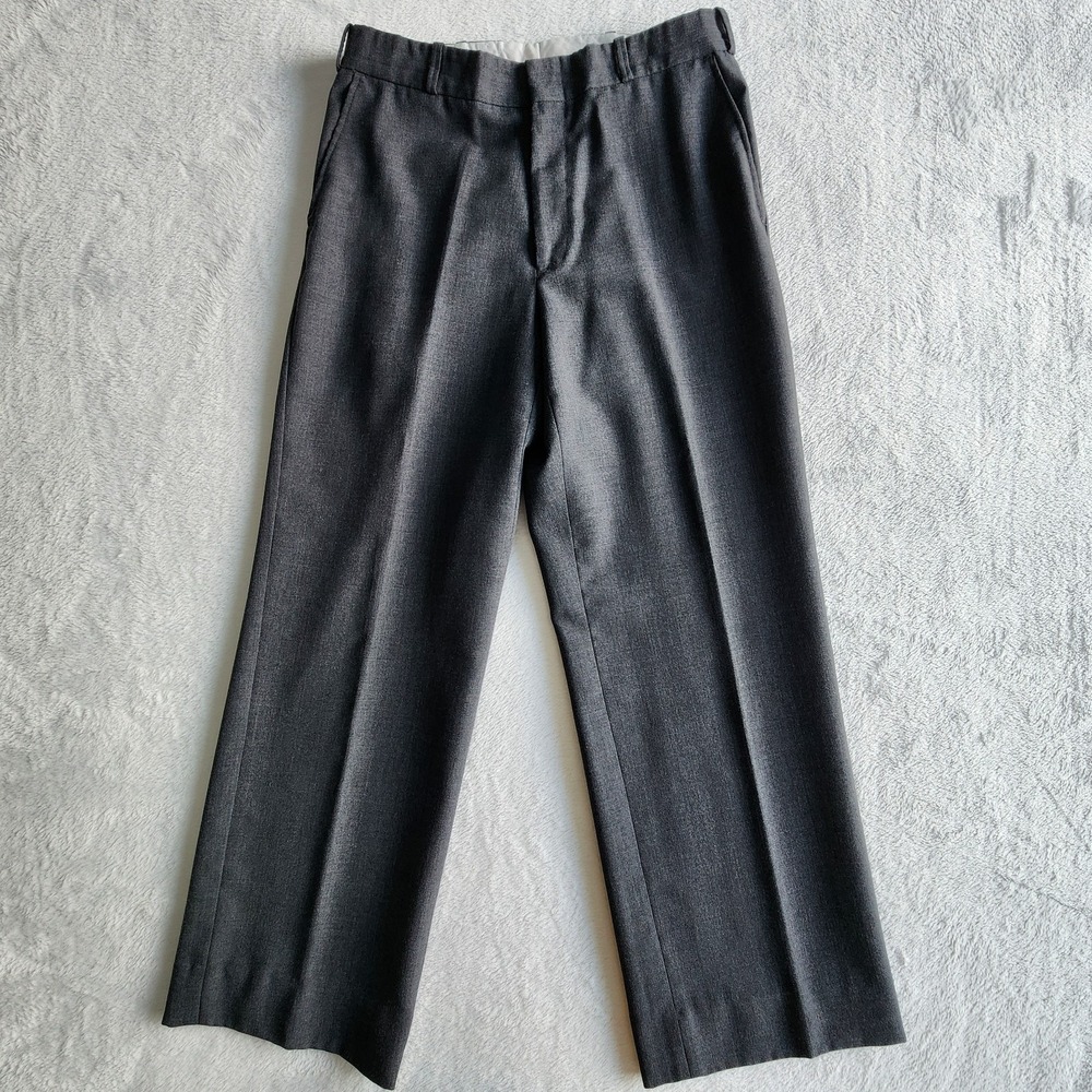 Fellini Wool Blend Dress Pants Mens 29W 26.5L Grey Straight Leg Office Career